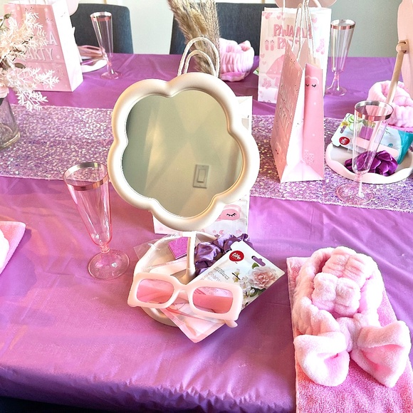 Light pink tabletop mirror - Picture 1 of 2